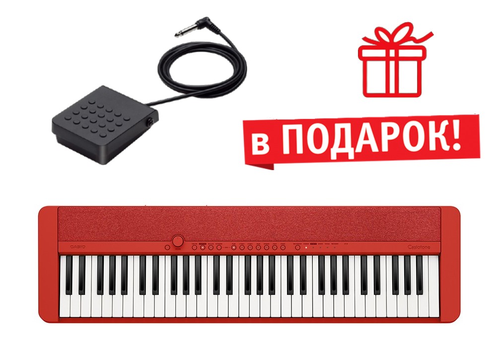 Цифровое пианино CASIO CT-S1RDC7 + педаль Casio SP-3 в подарок!	